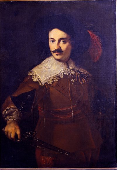 Selbstporträt mit einer Pistole, ca. 1610 von Ventura di Arcangelo Salimbeni